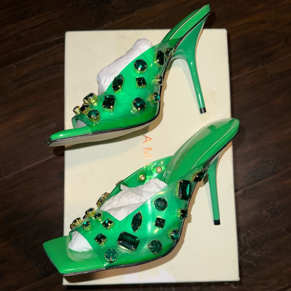 💚 NIB! Good American Jeweled Sandals - Picture 14 of 16